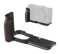 SMALLRIG L-Shaped Handle for Nikon ZR, with Ergonomic Wooden Grip, 1/4'' & 3/8'' Threaded Holes, QR Plate for Arca, Quick Switch on Tripods/for DJI RS 2/3 Pro / 4 Pro/RSC 2 Gimbal - 5906