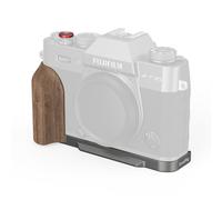 SmallRig 5668 L-Shaped Mount Plate with Wooden Handle for FUJIFILM X-T30 / X-T30 II / X-T30 III, Charcoal Silver
