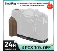 SmallRig L-Shaped Mount Plate with Wooden Handle for FUJIFILM X-T30 / X-T30 II / X-T30 III (Black/ Sliver/ Charcoal Silver) 5666 Charcoal Silver 5668