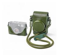 SMALLRIG Leather Case Kit for FUJIFILM X Half, Retro Style Full-Cover Carrying Bag with Half Leather Case, Built-in Card Pocket, Portable and Protecting with Woven Shoulder Strap (Green) - 5220