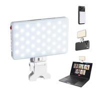 SMALLRIG M3 Magnetic Selfie Phone LED Video Light with Clip, 120 LEDs 2000mAh Rechargeable CRI90+, 2700K-6500K, Portable Clip on Fill Lighting for iPhone, for iPad, for Camera/Laptop (White) - 5640