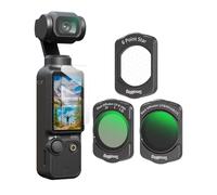SMALLRIG Magnetic Filters Set for DJI Osmo Pocket 3, Includes 1/4 Black Diffusion & ND16 & CPL, 1/4 Black Diffusion & VND Filter, 6-point Star Filter, and Screen Protector - 5122