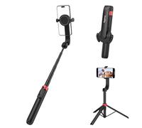 SMALLRIG Magnetic Phone Tripod Stand w Remote - 4731 | 52" Portable Selfie Stick, for Magsafe, iPhone 12/13/14/15/16, Compact Tripod for Video Recording, Travel, Vlogging, ST-25
