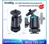 SmallRig Mini Ball Head with Removable Cold Shoe Mount 360° Panning Ball Head for Camera/Microphone/Monitor/LED Video Light 2948 2948 4pcs