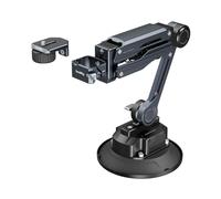 SMALLRIG Mini Electronic Shock Absorber Arm, 5-inch Vacuum Suction Cup, Double Spring and Hydraulic Damping, Car Mount for DJI Osmo Pocket 3/for GoPro HERO13/for Insta360 X4, with Storage Bag - 5507