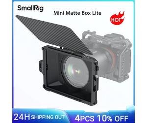 SmallRig Mini Matte Box Lite for Mirrorless DSLR Cameras Compatible with 52mm/55mm/58mm/62mm/67mm/72mm/77mm/82mm/86mm Lens 3575 Adapter Rings Kit