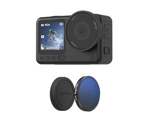 SMALLRIG ND16 Filter for DJI Osmo Action 6, Snap-On Polarizing Neutral Density Filter, with Lens Silicone Cover & Cleaning Cloth, HD Optical Glass/Multi-Coated - 6084