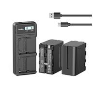 SMALLRIG NP-F970 Battery and Charger 7800mAh for Sony 2-Pack Dual USB Port