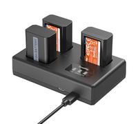 SMALLRIG NP-FW50 Kit 3x1030mAh + Triple Charger for Sony-6019 | Full Decode for Sony A6000, A6100, A6300, A6400, ZV-E10, A7, A7S, A7R, A7SII, A7RII, A5000, A5100, and ILCE-QX1