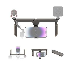 SMALLRIG P20 Foldable Universal Phone Cage, Mobile Phone Video Rig Filmmaking Vlogging Case for Videomaker, for iPhone for Samsung for Pixel and Other Android Phones- 4047