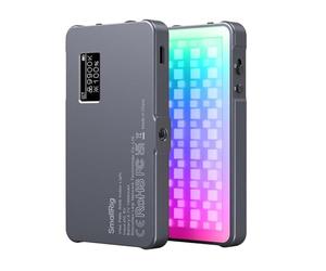 SMALLRIG P96L RGB Video Light 1500mAh, 21 Effects 2500-8000K CRI 96 TLCI 96 | 117g/4.13oz Portable Metal LED Camera Light, OLED Display, Photo and Video Lighting, Fits Camera, etc. - 3489BC