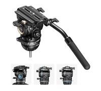 SMALLRIG PH8 Professional Fluid Video Head with 6-Step Counterbalance, 4-Step Pan/Tilt Hydraulic Damping, Detachable Handle, QR Plate for Manfrotto, Weight 1.8kg / 3.9lb, Load up 8kg / 17.6lb - 4287