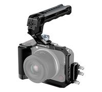 SMALLRIG R50 V Camera Cage for Canon R50V - 5766 | Full Cage with Silicone Grip, Top Handle for ARRI, Cable Clamp for HDMI, Built-in Cold Shoe, QR Plate for Arca, QD Sockets