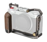 SMALLRIG "Retro" Cage for FUJIFILM X-M5-4892 | with Built-in Wooden Handgrip and Quick Release Plate for Arca, Includes Windshield/Hot Shoe Cover/Shutter Release Button