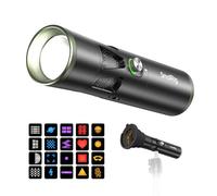 SMALLRIG RF20C Portable LED Photography Flashlight 10000mAh 20W Dimmable | With 5 Color Fill Light, CRI 97+, TLCI 99+ Video Light, with Gobos Silicone Gobo Holder for Video, Content Creators - 5335