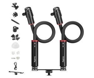 SMALLRIG RM 03 Macro Photography LED Light - 2 Pack, Adjustable Beam Angle, 5 Colors CRI95 TLCI92, Bendy Light with Cold Shoe Extension Bar, Clamp, Diffuser, Spotlight, Barndoor, Gobos, Stake - 5796