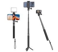 SMALLRIG Selfie Stick Tripod with Phone Clamp for Action Camera - 5403 | Extendable Selfie Stick Pole for GoPro 13 12 11, for Insta360 X6/X5, for DJI Action 6/5 Pro, for AKASO and Phone
