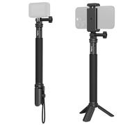SMALLRIG Selfie Stick Tripod with Phone Clamp for Action Camera, Extendable Selfie Stick Pole for GoPro 13 12 11, for Insta360 X5, for DJI Action 5 Pro, for AKASO and Phone - 5403