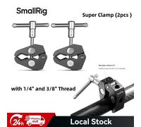 SmallRig 2pcs Super Clamp with 1/4" & 3/8" Thread Camera Clamps for DSLR,Lights