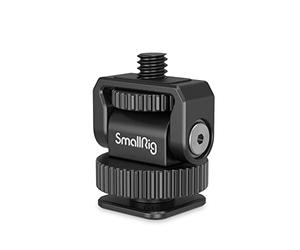 SMALLRIG Tilting Mount with Cold Shoe Adapter Univeral Cold Shoe to 1/4"-20 Screw Adapter, Works for Camera, Cage, Light and Microphone - 3577