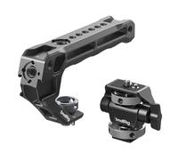 SMALLRIG Top Handle with Monitor Mount Kit - 5322 | with 3/8"-16 Locating Holes for ARRI, 5 Built-in Cold Shoe, 360° Swivel and 180° Tilt Adjustable Monitor Holder