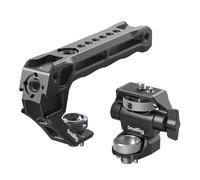 SMALLRIG Top Handle with Monitor Mount Kit - 5323 | with 3/8"-16 Locating Holes for ARRI, 1/4"-20 Threaded Hole, 5 Built-in Cold Shoe, 360° Swivel and 180° Tilt Adjustable