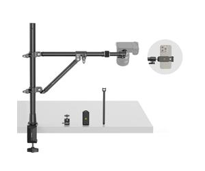 SMALLRIG Triangle Desk Mount, Max. Load 3kg/ 6.6lbs, Overhead Camera Mount with Auxiliary Support Rod, Tripod with Phone Holder and Small Ball Head - 4304