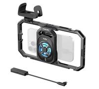 SMALLRIG Universal Hyper Chill Cooling Phone Cage with 15W Cooler - 5275 | 15W Active Cooler + 2-in-1 USB-C Adapter + Power Bank Holder, Fits 2.5-3.1" Phones for Live Streaming/Video Shooting