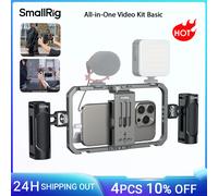 SmallRig Universal Phone Cage Smartphone Video Rig Kit w Handles, Handheld Filmmaking Vlogging Case Stabilizer for iPhone -4121 Cage Kit 4121