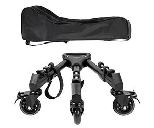 SMALLRIG Universal Photography Tripod Dolly, Heavy Duty Dolly with 3" Rubber Wheels, Handle, Adjustable Legs and Carry Bag, 15kg Load Capacity Tripod Wheels for Photography and Videography - 3986