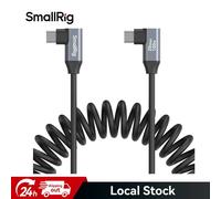 SmallRig USB C to USB C Coiled Data Cable (Angled to Angled), 90 Degree USB C
