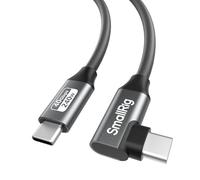 SMALLRIG USB4 40Gbps USB-C Cable, 240W PD 3.1 Fast Charging, 8K@60Hz Video, 100cm/39.4in Straight to Angled Connectors with Cable Tie, for MacBook Pro, for iPad Pro, for iPhone 17/16/15 Series - 5732