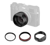 SMALLRIG UV Filter with Lens Hood Kit for FUJIFILM X100VI / X100V, UV Filter with 99% Light Transmission, Anti-Flare & Anti-Ghosting, Lens Hood in Aluminum Alloy, Black - 5850