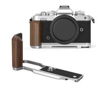 SMALLRIG Wooden L-Shape Grip for Nikon Z fc w/Arca QR Silver-4803 | Retro-Style Side Handle with 1/4"-20 Hole, Cold Shoe, and Arca QR Plate, for Nikon Z fc, Silver