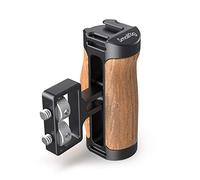 SMALLRIG Wooden Mini Side Handle(1/4"-20 Screws) for Camera Cage - 2913 | with Cold Shoe Mount Built-in Wrench, Up and Down Adjustable, Max Load 3.5kg