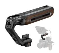 SMALLRIG Wooden Top Handle with NATO Clamp & NATO Rail - 5251 | Wooden Top Handle for Camera Cage, Load Capacity up to 15kg / 33.1lb, 3/8"-16 Locating Holes for ARRI & 1/4''-20 Threaded