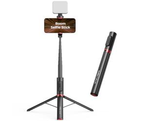 SMALLRIG x Drex Lee Boom Selfie Stick ST30 Lite, 57.9" Automatic Tripod Stand with Remote and Cold Shoe Mount, for iPhone, for Android, Video Recording, Travel, Vlogging, Black - 5292