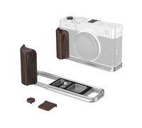 SMALLRIG X-E5 Ebony Wooden Handle L-Shaped Grip Holder for FUJIFILM X-E5, Retro Side Handle with Shutter Button & Hot Shoe Cover, Quick Release Plate for Arca, Compatible with Tripods,Silver - 6236