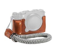 SMALLRIG X-M5 Leather Half Case Kit for FUJIFILM X-M5-4880 | Including Leather Half Case, Wrist Strap, Genuine Leather Material, Portable and Protecting (Brown)
