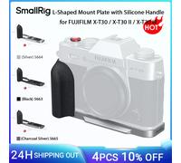 SmallRig X-T30 II L-Shaped Mount Plate with Silicone Handle for FUJIFILM X-T30 / X-T30 II / X-T30 III, w Shutter Button Cap 5664 Black 5663