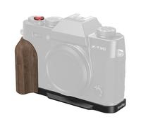 SMALLRIG X-T30/X-T30 II/X-T30 III L-Shaped Mount Plate with Wooden Handle for FUJIFILM, Built-in Quick Release Plate for Arca, 1/4"-20 Threaded Hole, Shutter Button, Black - 5666