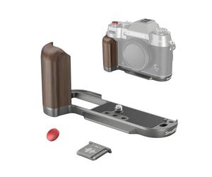 SMALLRIG X-T50 Handgrip, Wooden L-Shape Grip for FUJIFILM X-T50 Camera, Built-in Quick Release Plate for Arca, with Shutter Button and Hot Shoe Cover, Charcoal Silver - 4736