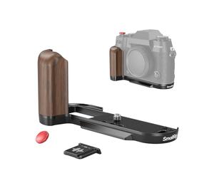 SMALLRIG X-T50 Handgrip, Wooden L-Shape Grip for FUJIFILM X-T50 Camera, Built-in Quick Release Plate for Arca, with Shutter Button and Hot Shoe Cover, Black - 4784