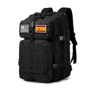 smallrun Military Tactical Backpacks 50L Backpack Men and Women Waterproof Army Backpack Large Capacity Backpack Crossfit Foldable Waterproof Backpack Mountaineering, Hiking, Black/White, Grande