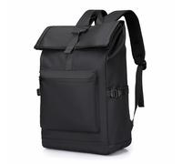 smallrun Waterproof Anti-theft Laptop Backpack Urban Unisex Rolling Backpack with Large Capacity 15.6 Inch with Zipper, Ideal for Travel, Work and Daily Use, Black/White, Medium, Casual