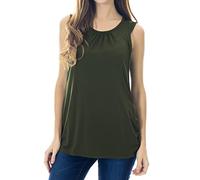 Smallshow Women's Maternity Nursing Tank Top Summer Sleeveless Breastfeeding Clothes,Army Green,S