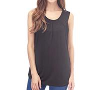 Smallshow Women's Maternity Nursing Tank Top Summer Sleeveless Breastfeeding Clothes,Black,M