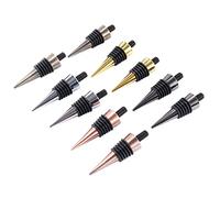 Smallterm 10 Pieces Blank Bottle Stopper with Threaded Post Metal Wine Stopper Inserts Set Hardware for Wood Turning DIY Project