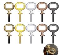 Smallterm 10Pcs Stainless Steel Bottle Opener Blanks Kit, Threaded Metal Beer Opener Inserts for DIY Projects