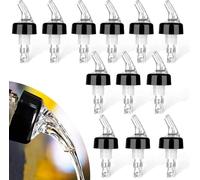 Smallterm 12 Pcs 25ML Measured Liquor Bottle Pourers, Clear Auto Wine Measuring Dispenser Quick Shot Spirit Measure for Bars, Pubs, Clubs